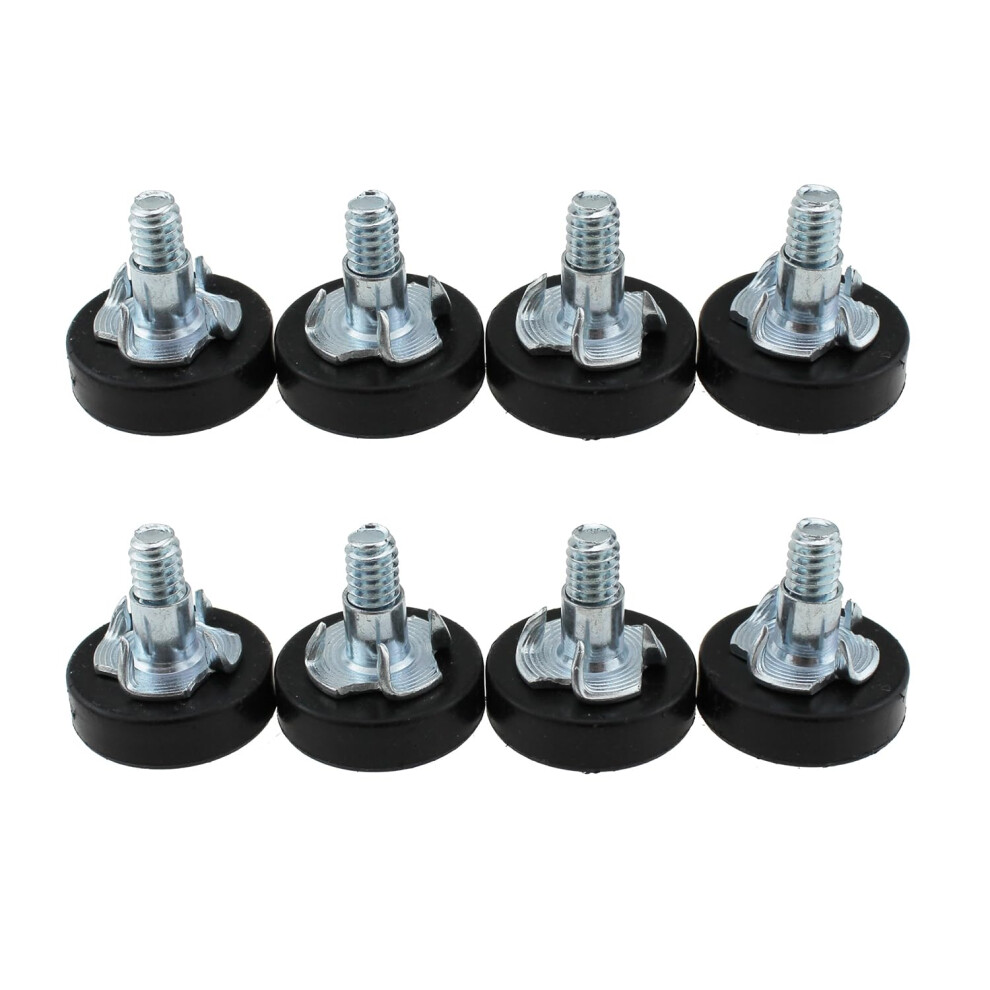 8Pcs Furniture Leveling Feet 1/4 Inch Adjustable Levelers With T Nuts AntiâWobble Floor Protection 9351714624312