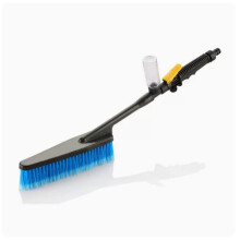 10m Water Fed Pole Brush with Soap Dispenser, Dual Bristles, Foam Rinse for Car and Solar Panel Cleaning