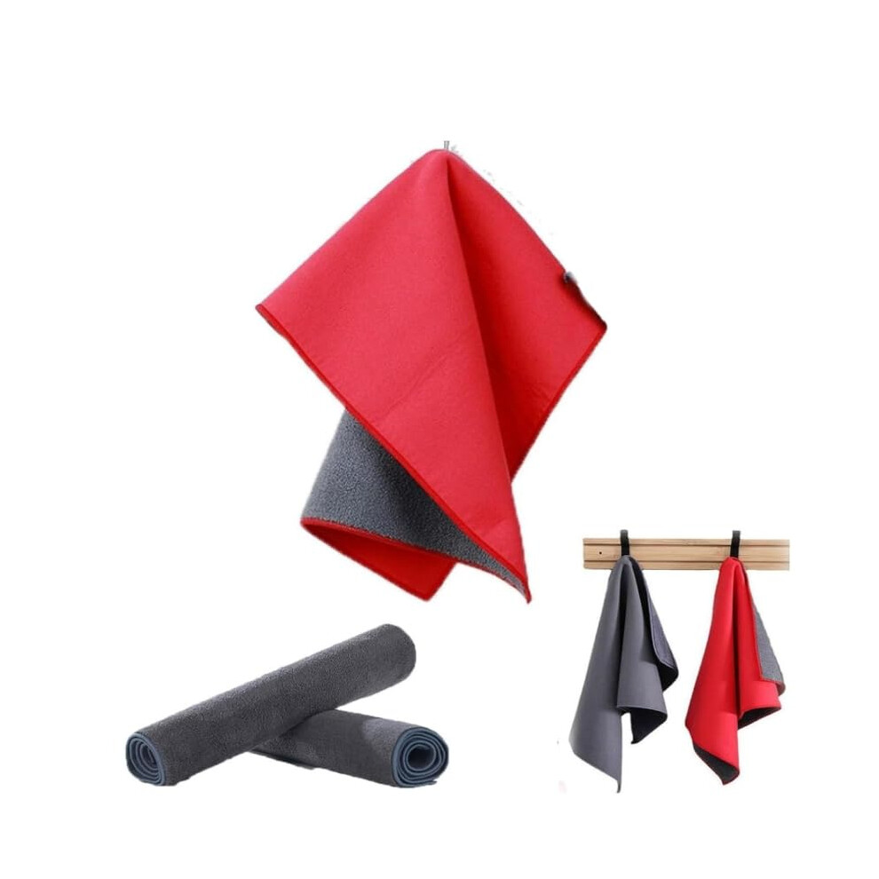 Super Absorbent Microfiber Car Drying Towel 30X40cm Lint Scratch Dualsided Fleece For Auto Detailing Red 9351714624541