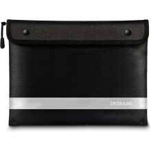 Large Fireproof and Waterproof Document Bag 14.1'x10.8' with Reflective Strip for Cash and Documents