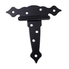 6 Inch Wrought Iron T Strap Door Hinge Black Decorative Heavy Duty T Hinge for Shed and Barn Doors