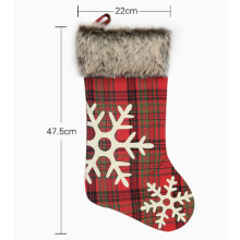 Christmas Stocking Velvet Fabric Home Use for Gift Candy Holder Party Tree Mantel Decoration