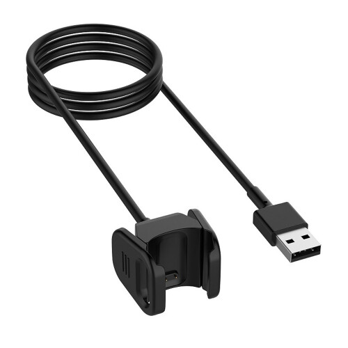 (charge2 Black 55cm) Compatible Wristband Charging Cable with Chip Protection