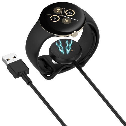 (Black USB-A Interface) Google Watch 2 Magnetic Charger Cable 1