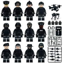 12 PCS Special Police Vanguard Unit Building Blocks Birthday Gift for Boys & Girls