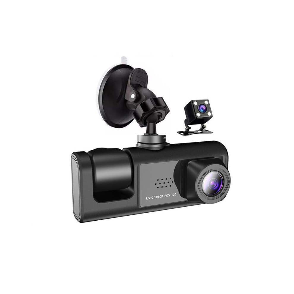 3 Channel Dash Cam For Hyundai Genesis 20082017 Front Rear And Inside, 170 Wide Angle, Night Vision, Loop Recording 9073542215776