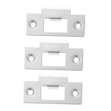 3pcs Stainless Steel Door Reinforcement Plate Set for Deadbolt Strike Cover and Frame