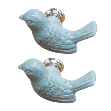Retro European Ceramic Cabinet Knobs and Drawer Pulls Set, Durable Design for Kids Furniture, 2 pcs