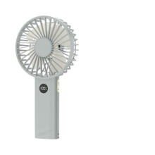 Handheld Personal Fan Mini USB Handheld Fan 3600mah Rechargeable Mini Fan Stepless Speed Control Display Night Light (Color : Ice green)