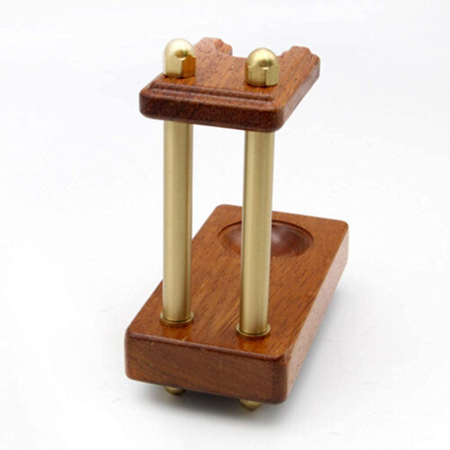 Wooden Tobacco Pipe Stand Holder Rack, Solid Wood Single Pipe Display with Stable Table Base 2