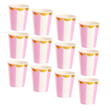 20 Pack 250ml Disposable Paper Cups White Drinking Cups for Party and Office Use Eco Friendly Clean Look