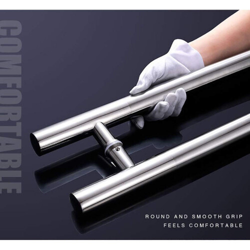 Stainless Steel Glass Door Push Pull Handle 800x500mm Rectangular Design for Indoor and Outdoor Use 2