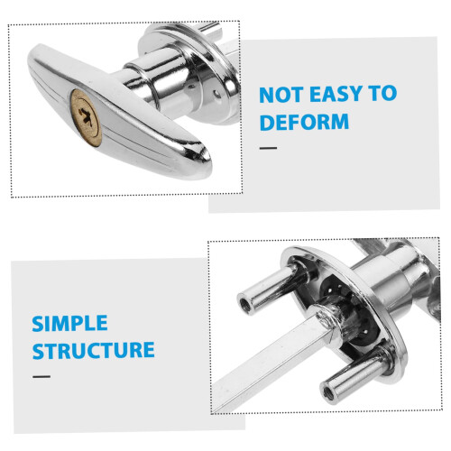 T Handle Garage Door Lock Kit with CrossShaped Bolt for Enhanced Security and Easy Replacement Installation 2