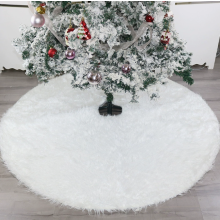 Christmas Tree Skirt Home Use for Tree Base Cover Holiday Scene Decor Plush White