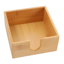 Bamboo Tissue Box Holder Square Napkin Organizer for Home and Office Durable Natural Bamboo Finish