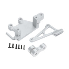 RC Steering Servo Bracket and Metal Servo Arm Set for 1/4 Motorcycle, Enhanced Steering Stability