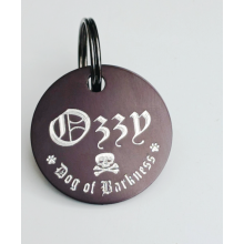 Ozzy Dog of Darkness Id tag, your info on the back