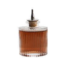 Handgefertigte, ovale, gestreifte-Ovale Flasche