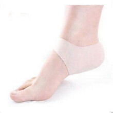 (White) 10 Pairs Heel Protector Silicone Heel Pad Heel Care Insole Ideal for Heel Pain Relief