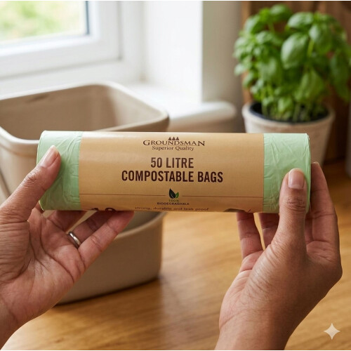 50L Compostable Food Waste Caddy Bags 10 Biodegradable