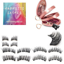 5 Magnetische 3-Lagen-Wimpernset mit Applikator - Schwarz