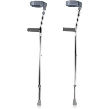 Adjustable Forearm Crutch and Walking Cane Pair for Adults, Ergonomic OnePiece Cuff, Lightweight Aluminum, Gray