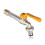 Grifo de jardín de latón extendido con mango de aluminio amarillo 4