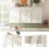 Sideboard Cabinet with 3 Drawers and 2 Doors Arched Fronts Cream White 140cm 1