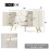 Sideboard Cabinet with 3 Drawers and 2 Doors Arched Fronts Cream White 140cm 2