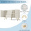 Sideboard Cabinet with 3 Drawers and 2 Doors Arched Fronts Cream White 140cm 3
