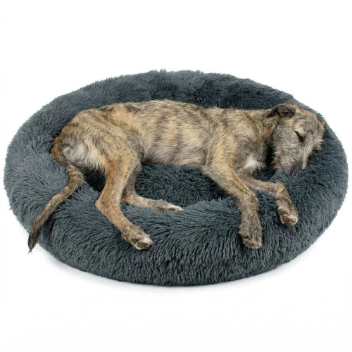 Easipet X-Large Dog Bed Fluffy Donut Cushion in Dark Grey 2