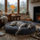 Easipet X-Large Dog Bed Fluffy Donut Cushion in Dark Grey 4