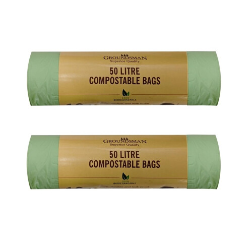 2 x 50L Compostable Food Waste Caddy Bags 10 Biodegradable 1