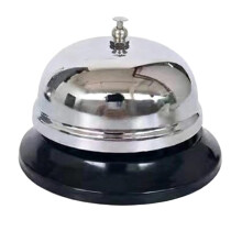 4 Pcs Stainless Steel Service Bell with Clear Ring Sound, Durable Desk Bell for Restaurant and Hotel