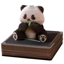 2025 Desk Calendar with Sticky Notes, 3D PaperCarved Panda Design, ColorCoded Office Planner