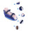 Walking Boot Cover Waterproof Cast Protector with Adjustable Comfortable Fit Unisex Blue Design 1