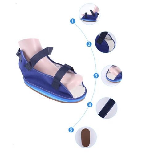 Walking Boot Cover Waterproof Cast Protector with Adjustable Comfortable Fit Unisex Blue Design