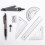 Geometry Set 8 Piece Compass and Protractor Kit for Students with Clear Plastic Precision Drawing Tools and Storage Box 5