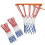 Conjunto de rede de basquete - vermelho, branco e azul 1