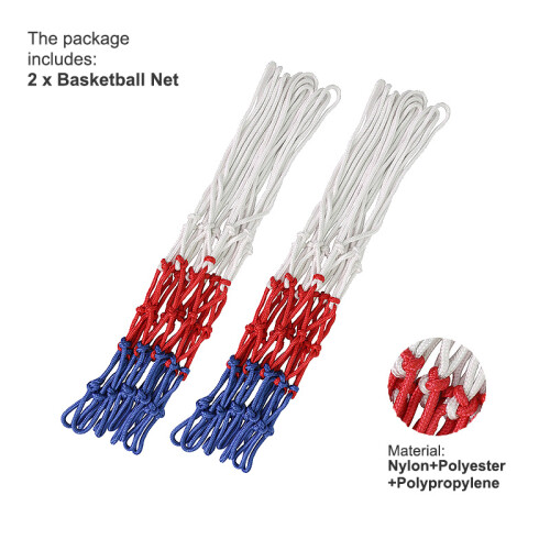 Conjunto de rede de basquete - vermelho, branco e azul 2
