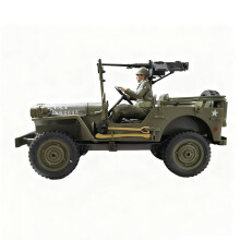 1/10 Scale RC Military C8815 with Driver and Machine Gun, 4WD Offroad Crawler