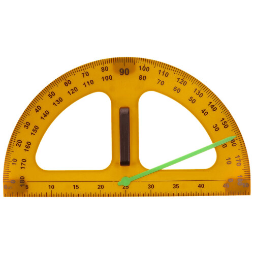 Ergonomic Handle Plastic Geometry Protractor for Accurate 180 Angle Measurement Classroom Use