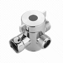 Three Way Shower Diverter Valve with Adjustable Arm, Chrome Finish, 1/2 Inch Universal Adapter