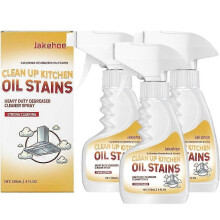 (3) Heavy Duty Kitchen Degreaser Spray for Oil Stains - Powerful Multi-Surface Cleaner for Stove Tops, Range Hoods, and Kitchen Surfaces 120ml