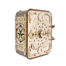 Wooden 3D Puzzle DIY Music Box with Mechanical Password Design, Handmade Retro Craft Model for Adults