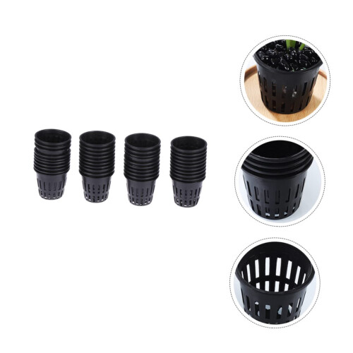 80pcs Hydroponic Net Pots with Slotted Mesh Design for Enhanced Root Aeration and Soilless Growing 1