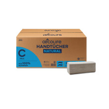 oecolife Papierhandtücher Natural C-Falz, 3120 Blatt, 25x33cm, 1-lagig, Recyclingpapier