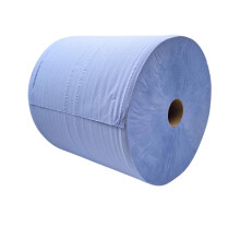 Tissue Expert Putztuchrolle, Putzrolle, Putztücher blau 3-lagig, 1000 Blatt, 36x38 cm, perforiert, saugstark, Reinigungstücher