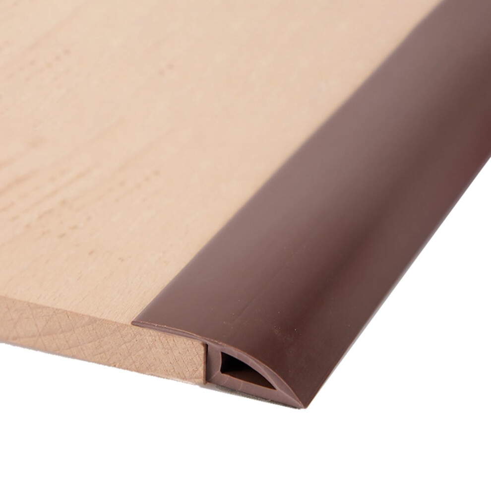 Floor Transition Strip 23Ft Brown, Smooth Carpet To Laminate Threshold Trim For Uneven Doorways 9330225481461