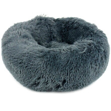 Actiaspet X-Small Dog Bed Fluffy Donut Cushion Dark Grey